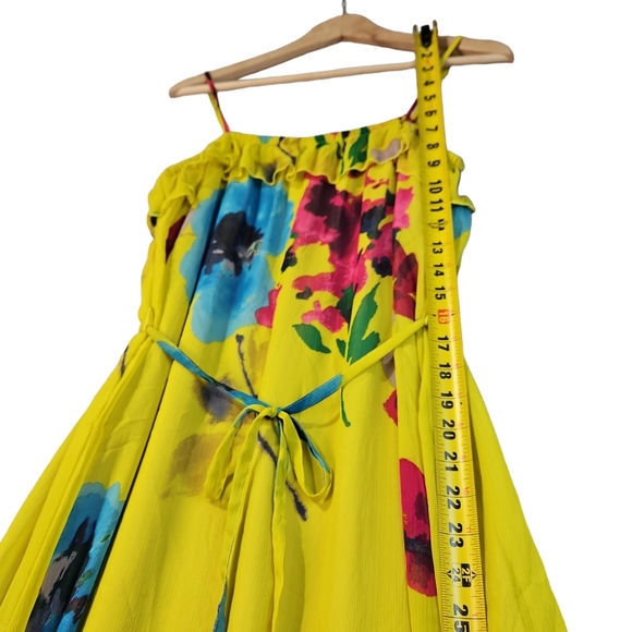 OLD NAVY Yellow Floral LONG SUNDRESS! Size Medium - Picture 6 of 9